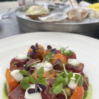 Scales - One of the specials - tuna, tomato and mozzarella crudo - Seafood Near Me - Portland, Maine Scales - One of the specials - tuna, tomato and mozzarella crudo - Seafood Near Me - Portland, Maine
