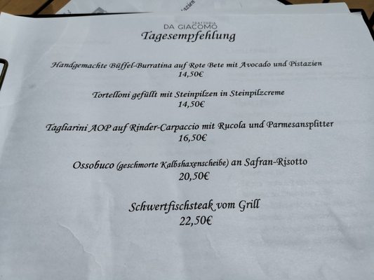 Menu photo 1 Da Giacomo Dusseldorf, NW