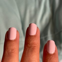 O Happy Hair & Nails Spa - Little bump from polish that wasn't bothered to be fixed  it was more than one nail too