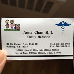 Anna GL Chan, MD, PC - Business card