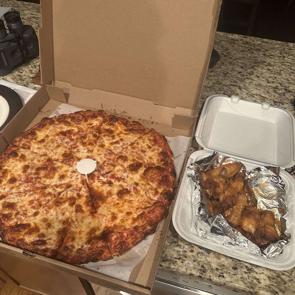 X LARGE cheese pizza and 10 mild wings X LARGE cheese pizza and 10 mild wings