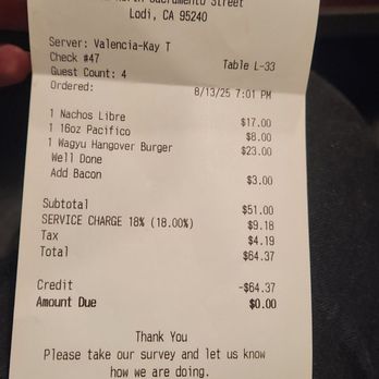 Lodi Bowling Lounge & Bar - automatic 18% - Bowling Near Me - Lodi, California