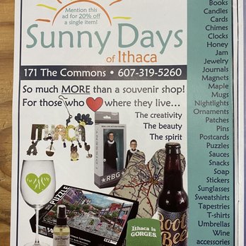 Sunny Days - Ad - Gift Shops Near Me - Ithaca, New York