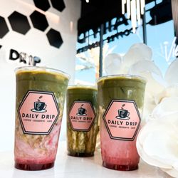 Daily Drip Coffee & Desserts - Fresh Fruit Matcha Lattes