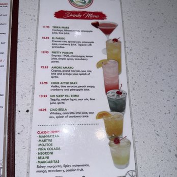Terra Mare - Cocktail menu - Pasta Shops Near Me - Wheaton, Maryland Terra Mare - Cocktail menu - Pasta Shops Near Me - Wheaton, Maryland