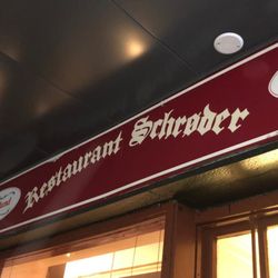 Restaurant Schrøder - Sign above entry