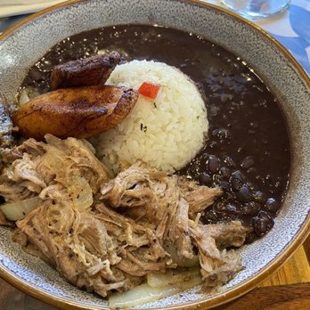 Havana Kitchen - Roast Pork with beans and rice and plantain - Cuban Near Me - La Jolla, California Havana Kitchen - Roast Pork with beans and rice and plantain - Cuban Near Me - La Jolla, California