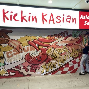 Kickin KAsian - mural outsidd - Seafood Near Me - Northridge, California