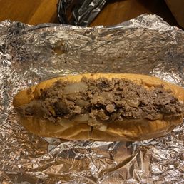 Mushroom cheesesteak. Light sauce