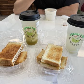 Coconut & Co - Pandan Kaya Toast w/ Butter, Kaya w/ Butter, Coconut Water w/ Calamansi Sugarcane; Premium Coconut Water with Lime. - Bubble Tea Near Me - Alhambra, California