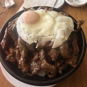 Hugo's - Bimbimbap with beef (so good)! - Asian Fusion Near Me - San Antonio, Texas