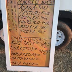 Tacos Y Burritos El Chile Chillón - Menu items!