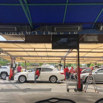 Alamo - Outside waiting area. Shiny cars - Car Wash Near Me - Walnut, California