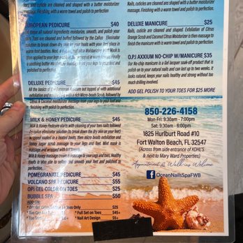 Ocean Nails And Spa - Pedicure menu - Eyelash Service Near Me - Fort Walton Beach, Florida Ocean Nails And Spa - Pedicure menu - Eyelash Service Near Me - Fort Walton Beach, Florida
