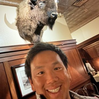 Ted's Montana Grill - The bison that I was looking at throughout dinner. I had to get a pic before leaving. - Burgers Near Me - Aurora, Colorado