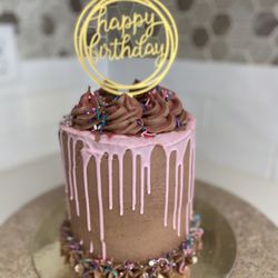 Christiana's Sweets - 6 inch tall Happy Birthday cake