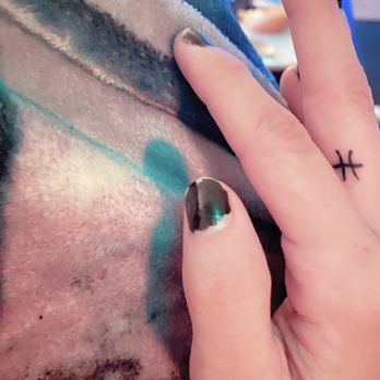 Alter Ego Body Art Studio - Pisces symbol! (Painful spot, Adam did it quickly which helped with the pain) - Tattoo Near Me - Castle Shannon, Pennsylvania Alter Ego Body Art Studio - Pisces symbol! (Painful spot, Adam did it quickly which helped with the pain) - Tattoo Near Me - Castle Shannon, Pennsylvania