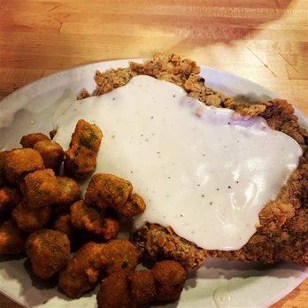 Sodolaks Beefmasters Restaurant - Chicken fried chicken and okra - American Near Me - Bryan, Texas