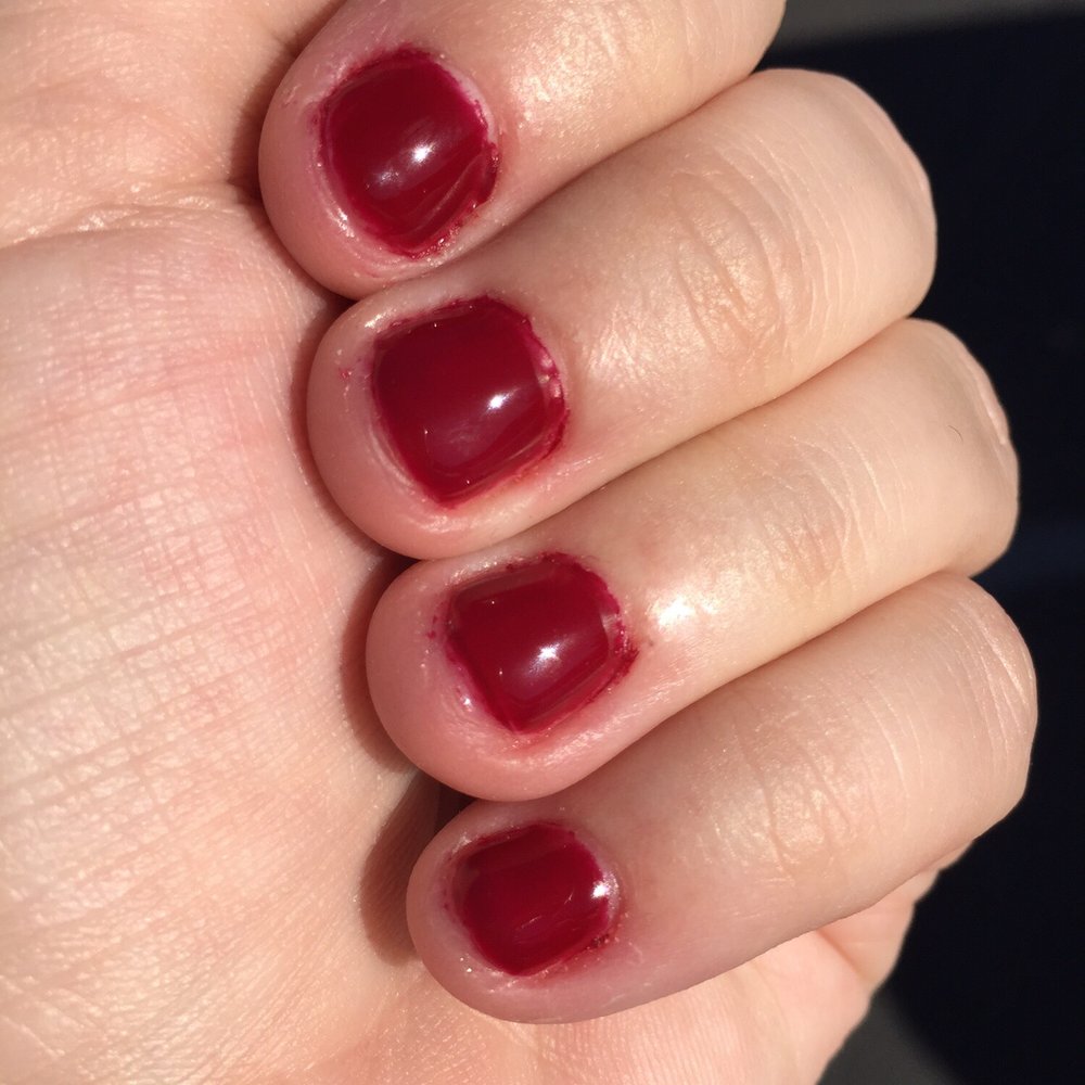 T L Nails - I've had two year olds color between the lines better. Only get acrylics here. - Nail Salons Near Me - Livermore, California