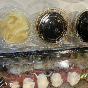 Pisces Sushi - Onside soy sauce, ginger, wasabi also given if wanted. - Sushi Bars Near Me - Reno, Nevada