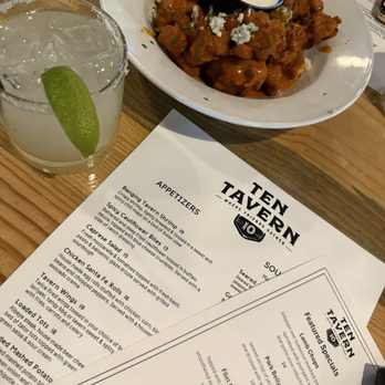 Ten Tavern - Spicy Cauliflower Bites, Bloody Mary margarita and part of the menu on 09/2024 - American Near Me - Clovis, California Ten Tavern - Spicy Cauliflower Bites, Bloody Mary margarita and part of the menu on 09/2024 - American Near Me - Clovis, California