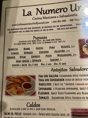 Menu photo 4 La Numero Uno Los Angeles, CA
