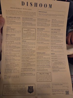 Menu photo 3 Dishoom Edinburgh, EDH