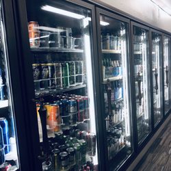 Cold beer section. Local brews are kept in a separate case.