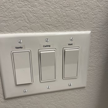 Organizer B - She added labels to my many light switches - Home Organization Near Me