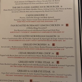 Pilothouse Restaurant - Menu - New American Near Me - Sacramento, California