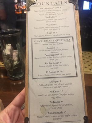 Menu photo 3 Parlor & Yard Austin, TX