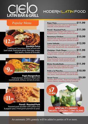 Menu photo 1 Cielo Latin Bar The Woodlands, TX