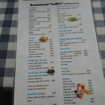 Restaurant Lolita - Menu - Mexican Near Me - Puerto Vallarta, JAL
