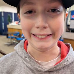 McDonald's - He ate his apple slices then played fortbloxcraft on his New Nintendo 3DS XL. Then he uhh huuu shmhhhh ooooikbs udhehe he was happy