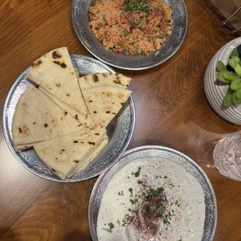 Mediterranean cuisine - Turkish Tabbouleh, yogurt sauce , pita - Mediterranean Near Me - Milwaukee, Wisconsin Mediterranean cuisine - Turkish Tabbouleh, yogurt sauce , pita - Mediterranean Near Me - Milwaukee, Wisconsin