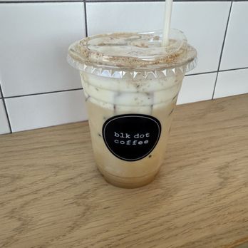 Blk Dot Coffee - Iced Spanish Latte - Coffee & Tea Near Me - Irvine, California Blk Dot Coffee - Iced Spanish Latte - Coffee & Tea Near Me - Irvine, California