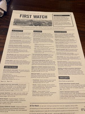 Menu photo 1 First Watch Newark, DE