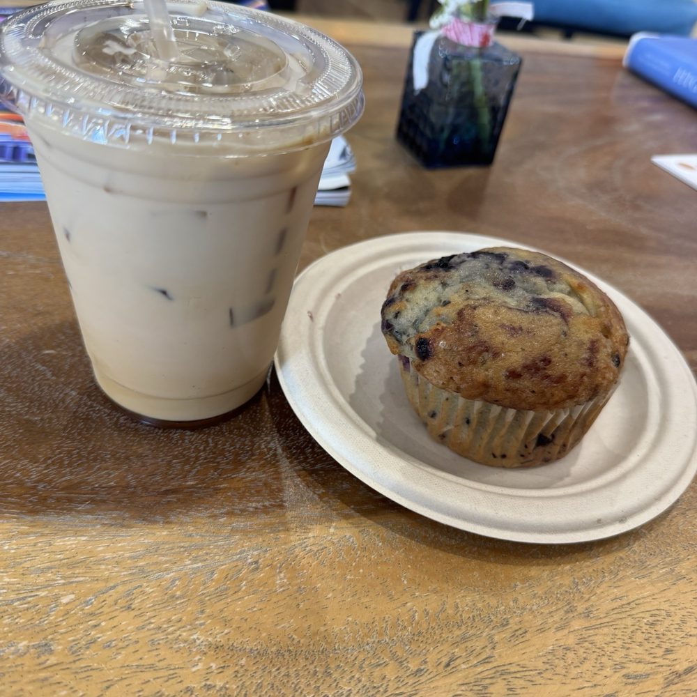 A Special Blend - Iced latte and a muffin - Coffee & Tea Near Me - High Point, North Carolina