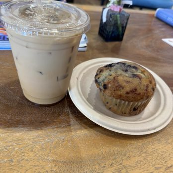 A Special Blend - Iced latte and a muffin - Coffee & Tea Near Me - High Point, North Carolina