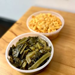 Charles’s Pan Fried Chicken - Baked Mac and Cheese & Collard Greens
