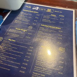 Jay’s Bar and Grill - Menu