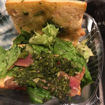 Newk's Eatery - Newk's ahi tuna sandwich. Was a joke. It literally had two tiny pieces on it. The rest was bread and greens. - Sandwiches Near Me - Spanish Fort, Alabama