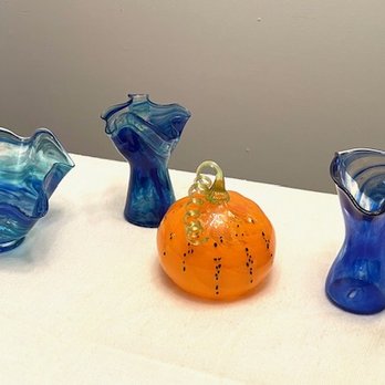 The Hot Shop - We were able to do these projects WITH help from Jeff.  Fun!  Beautiful! - Art Classes Near Me - Newport, Oregon