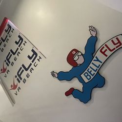 iFLY - Stairwell, the tunnel is upstairs, there's an observation area too if you want to watch before getting into anything