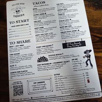 Yellow Door Taqueria - Menu (10/25) - Breakfast & Brunch Near Me - Providence, Rhode Island