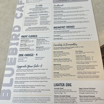 Bluebird Cafe - Menu 1 of 2 - March 2025 - Breakfast & Brunch Near Me - Thornton, Colorado
