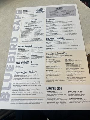 Menu photo 2 Bluebird Cafe Thornton, CO