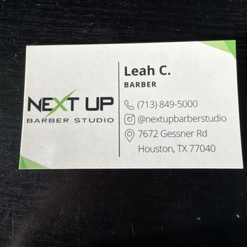 Next Up Barber Studio - Leah C. barber - Barbers Near Me - Houston, Texas