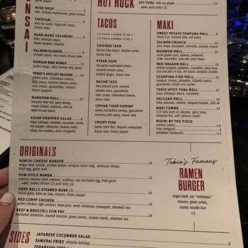 Tokio Pub - Menu - Japanese Near Me - Schaumburg, Illinois