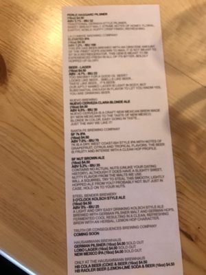 Menu photo 5 Hausammann Brewhaus Albuquerque, NM